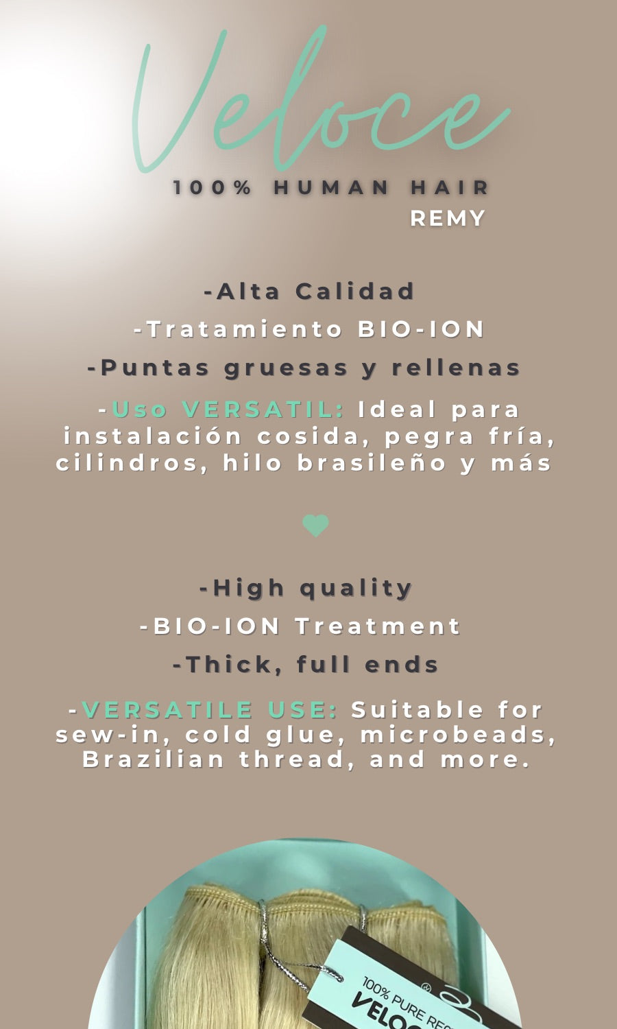 VELOCE | Extensiones de Cortina 100% Cabello Humano REMY |