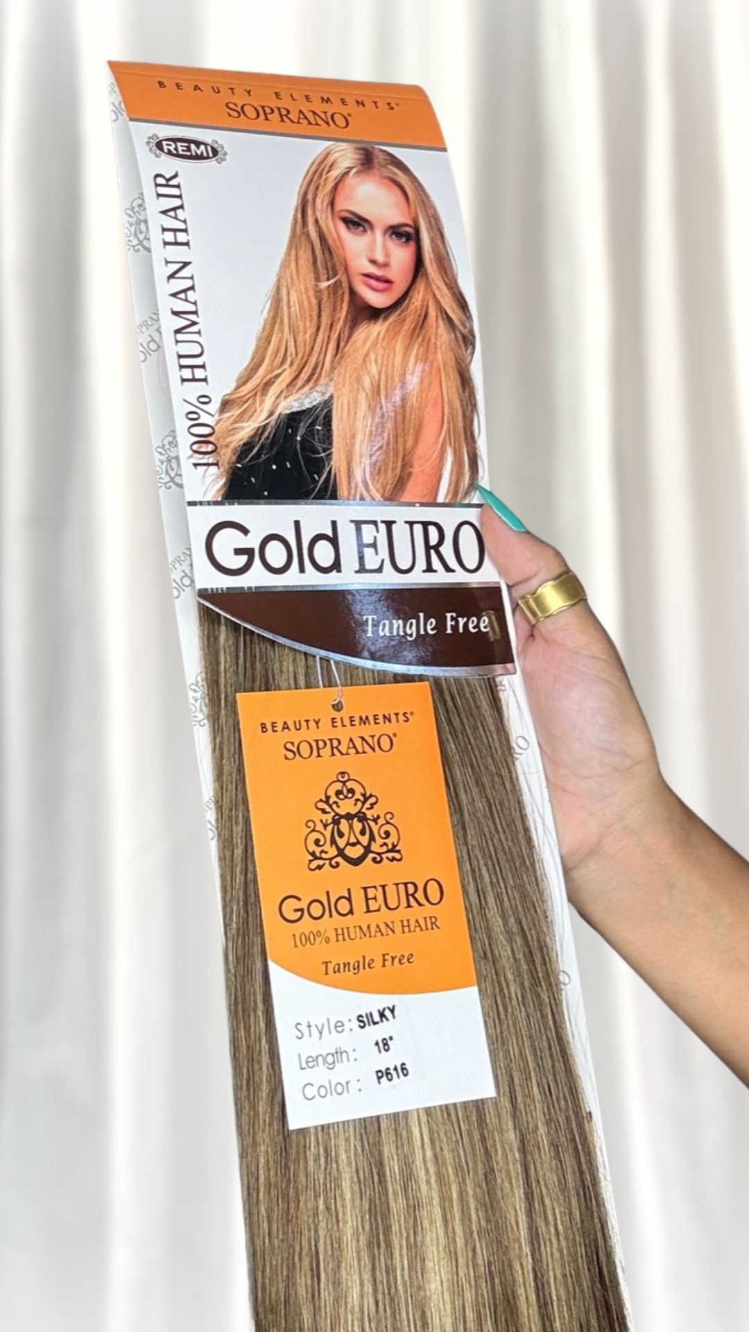 Soprano Gold Euro Remy 100% Cabello Humano