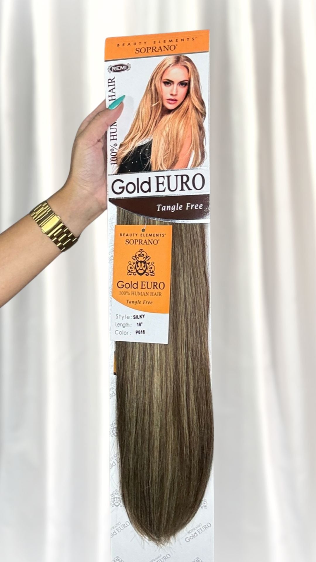 Soprano Gold Euro Remy 100% Cabello Humano