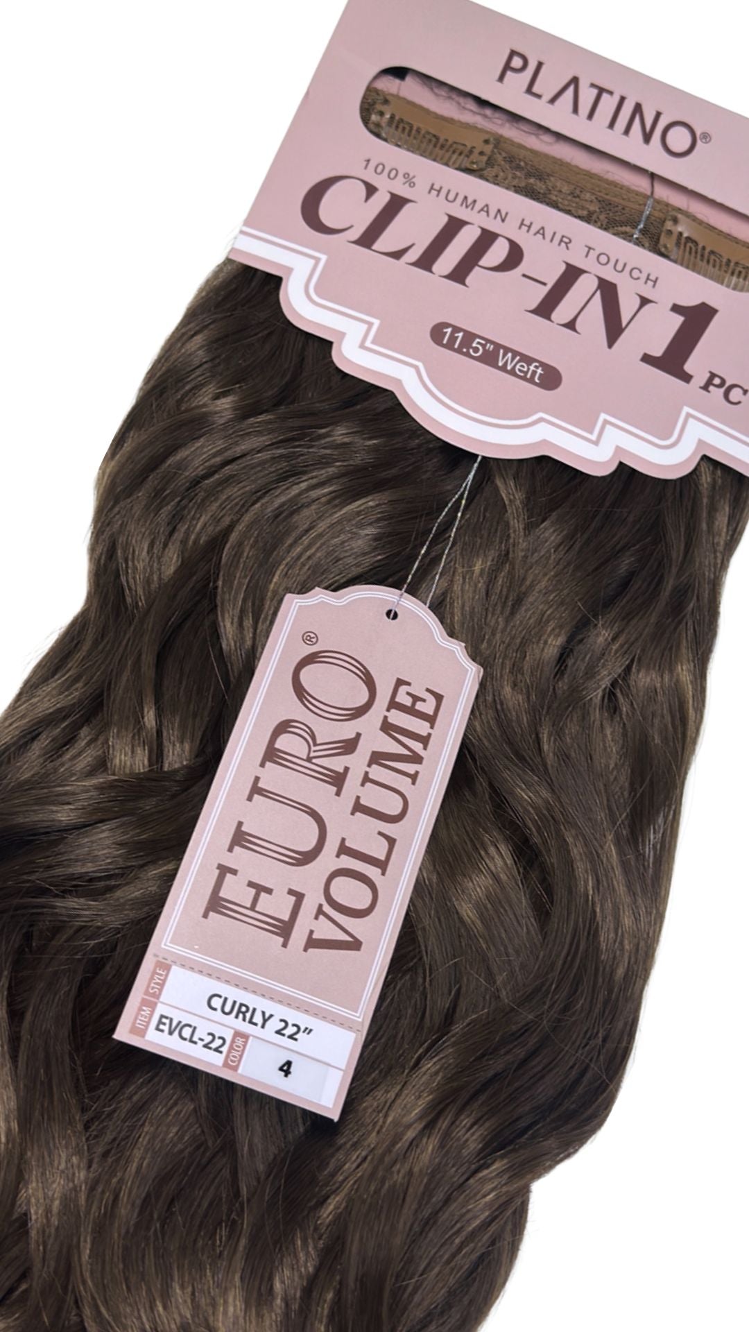 Platino Clip in 1 pcs onduladas 22”