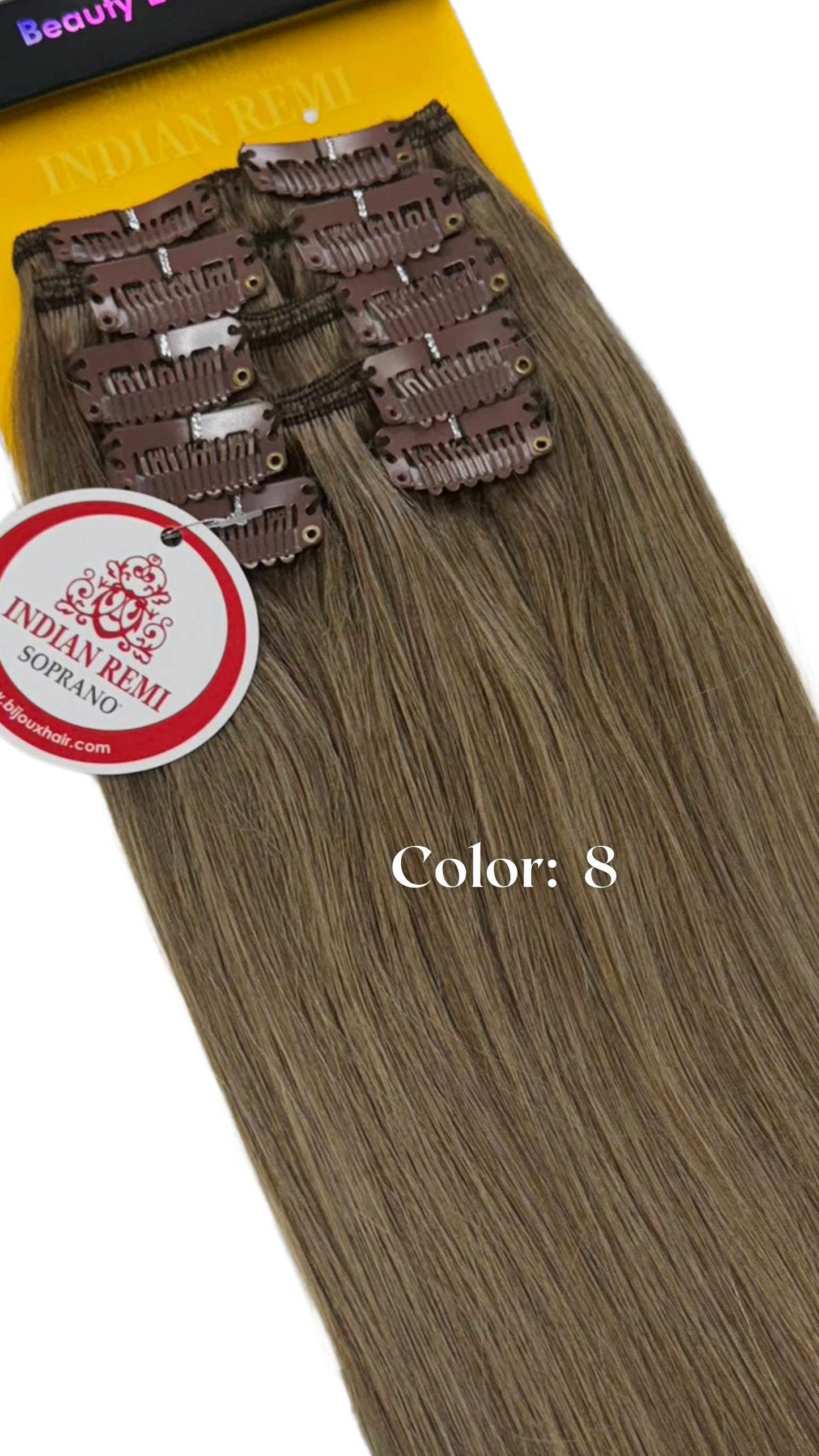 Indian Remy Clip  Soprano 100% Human Hair