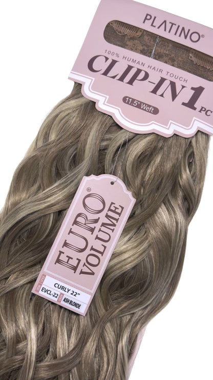 Platino Clip in 1 pcs onduladas 22”