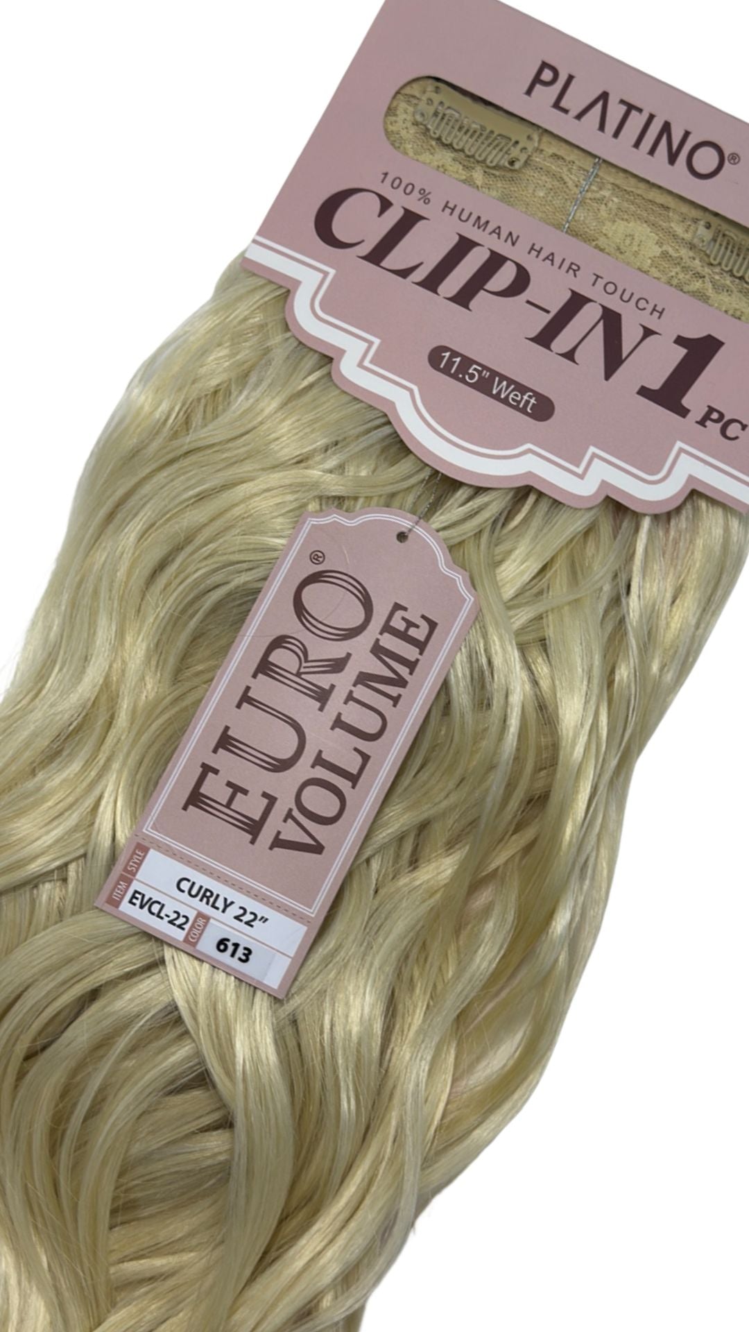 Platino Clip in 1 pcs onduladas 22”