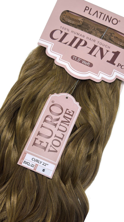 Platino Clip in 1 pcs onduladas 22”