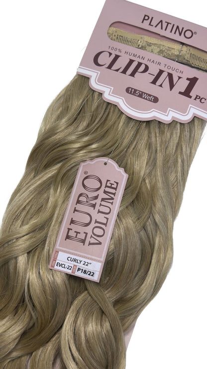 Platino Clip in 1 pcs onduladas 22”
