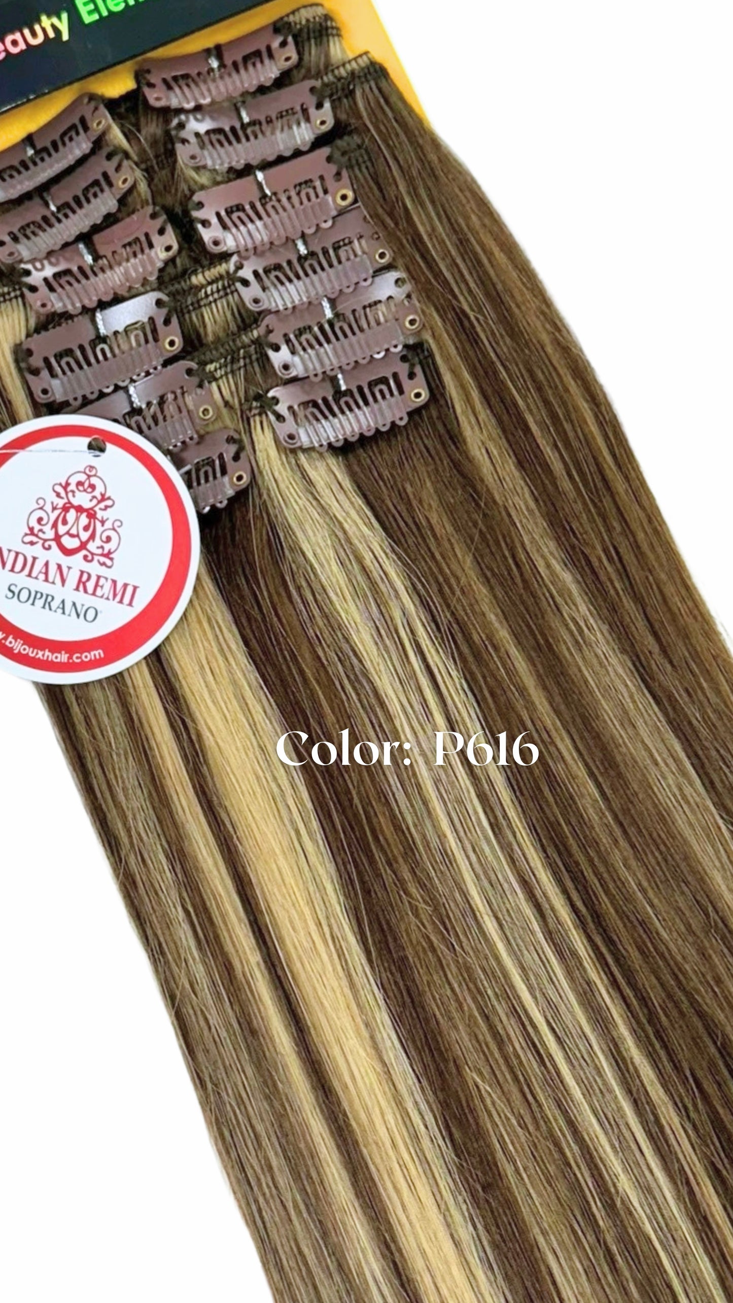 Indian Remy Clip  Soprano 100% Human Hair