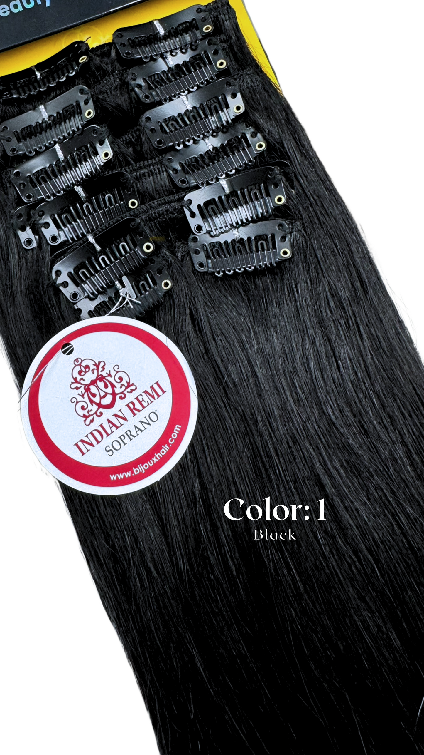 Indian Remy Clip  Soprano 100% Human Hair