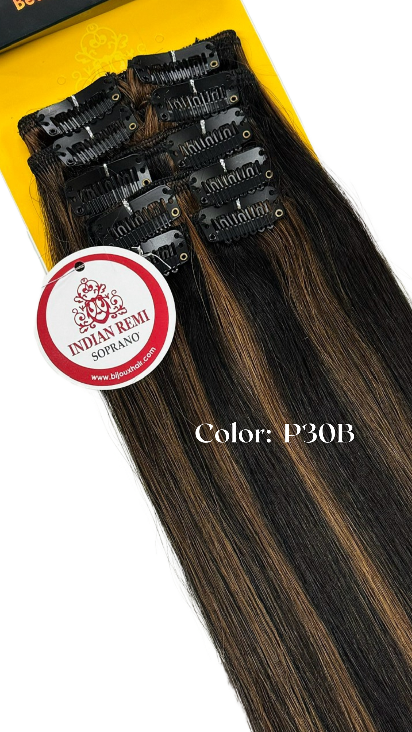 Indian Remy Clip  Soprano 100% Human Hair