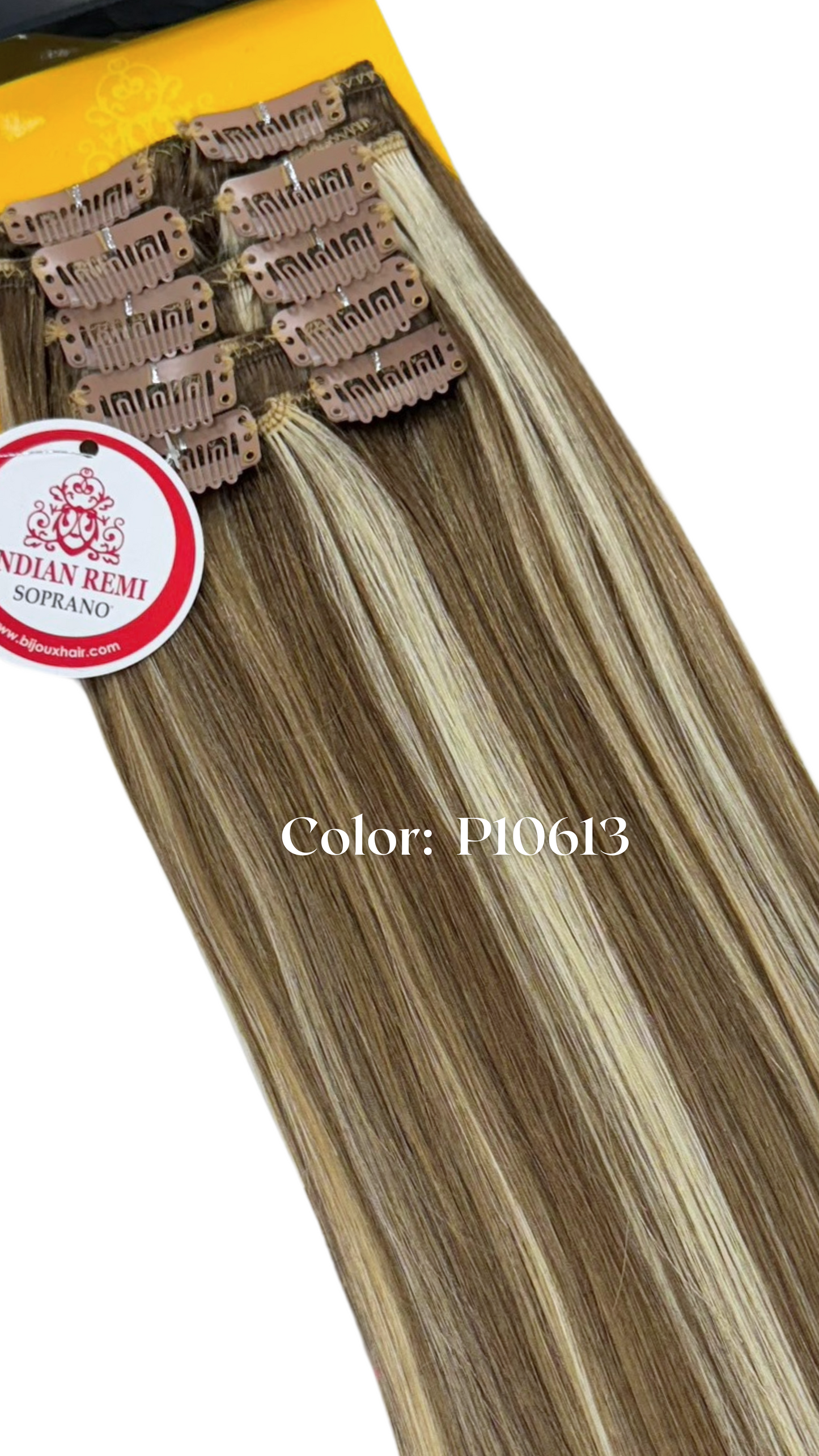 Indian Remy Clip  Soprano 100% Human Hair