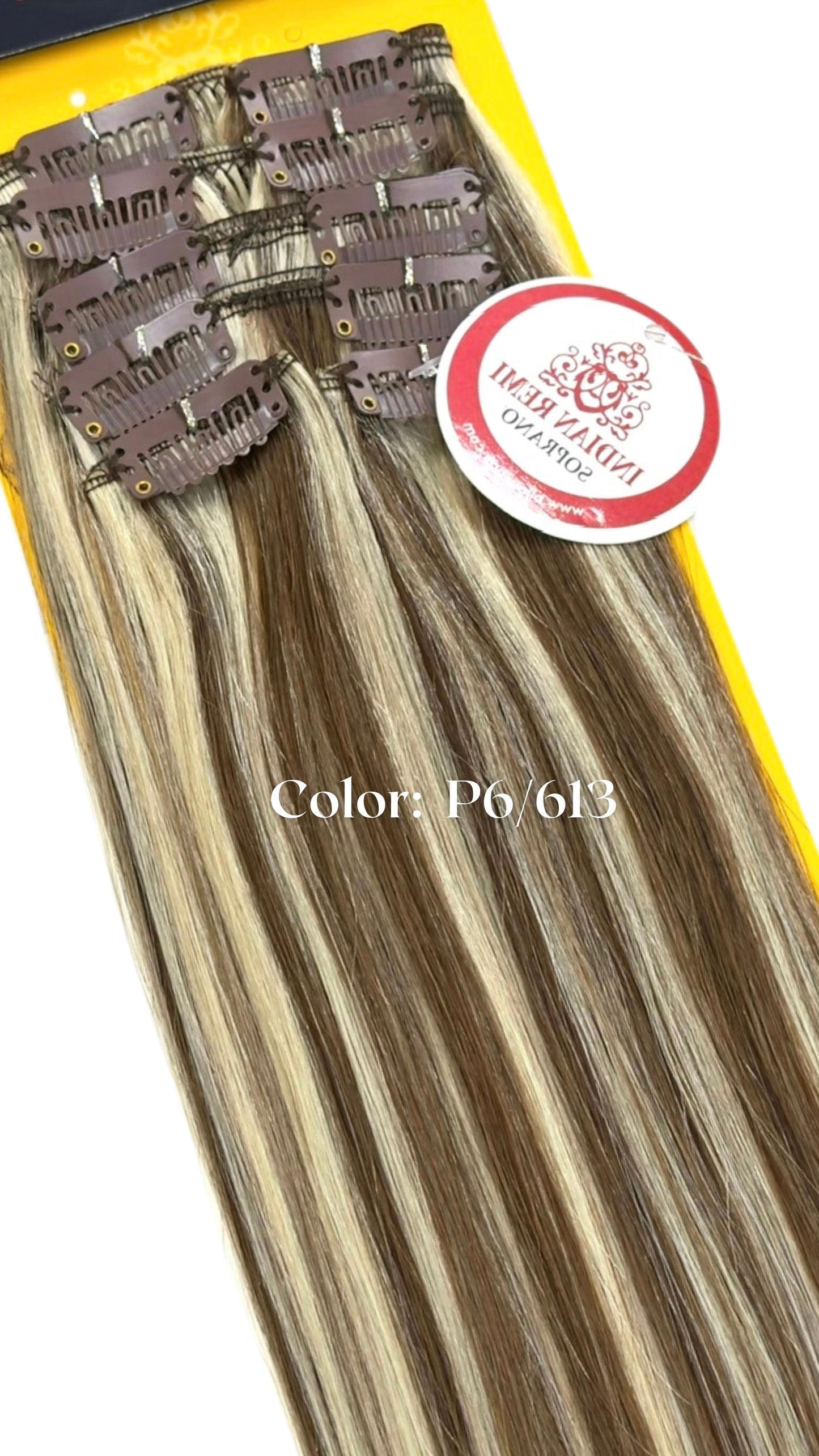 Indian Remy Clip  Soprano 100% Human Hair