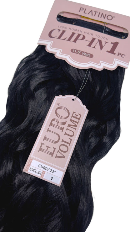 Platino Clip in 1 pcs onduladas 22”