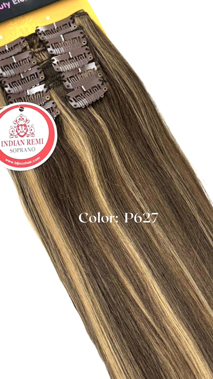 Indian Remy Clip  Soprano 100% Human Hair