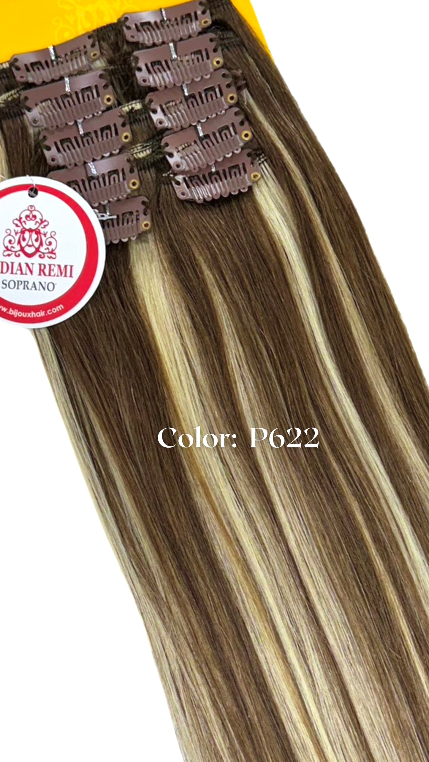 Indian Remy Clip  Soprano 100% Human Hair