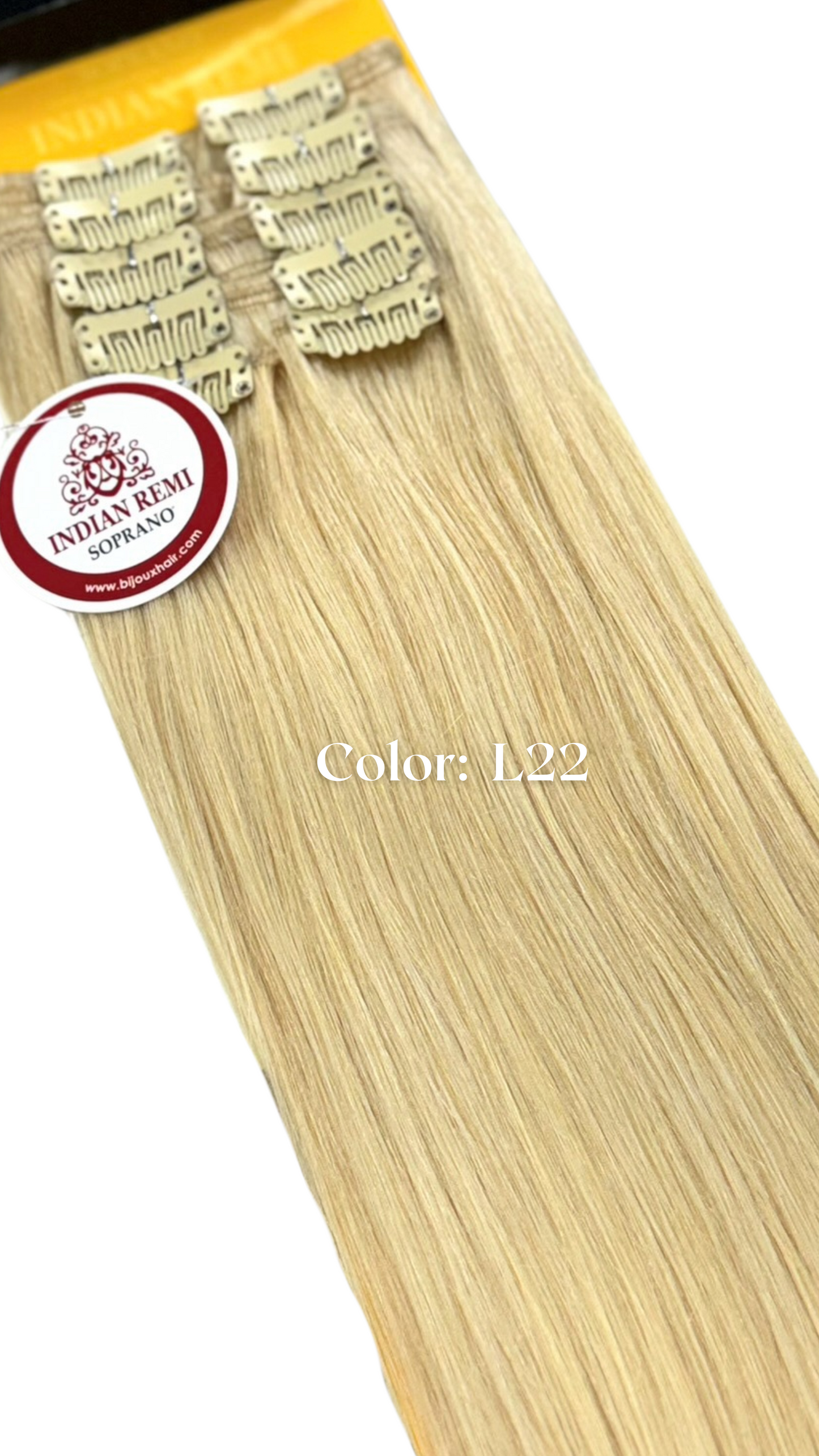 Indian Remy Clip  Soprano 100% Human Hair