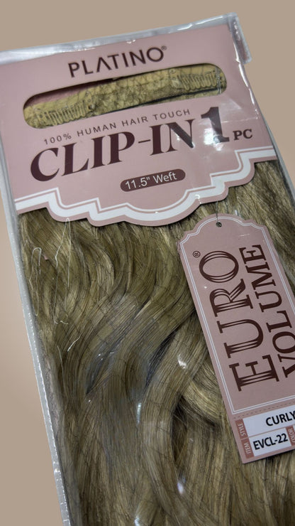 Platino Clip in 1 pcs onduladas 22”