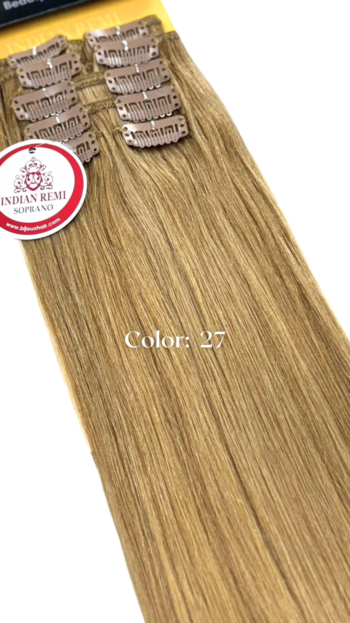 Indian Remy Clip  Soprano 100% Human Hair