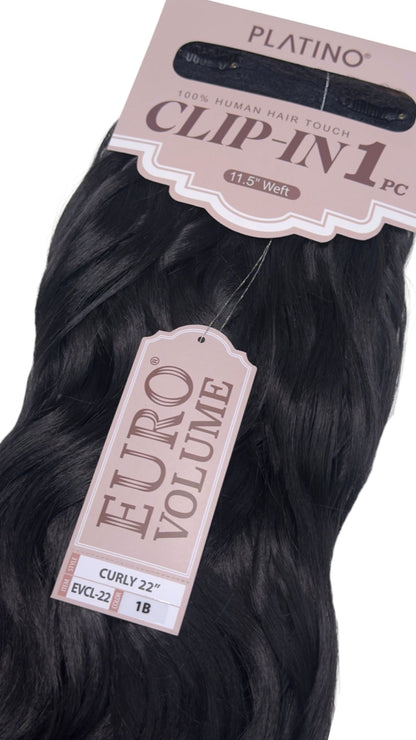 Platino Clip in 1 pcs onduladas 22”