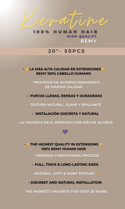 U-Tip Keratina Remy Soprano Highness 100% Cabello Humano