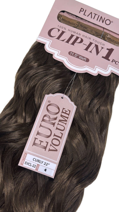 Platino Clip in 1 pcs onduladas 22”