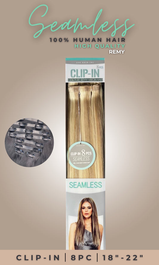 SEAMLESS "Extensiones Clip INVISIBLES" REMY 100% Cabello Humano “Alta Calidad”