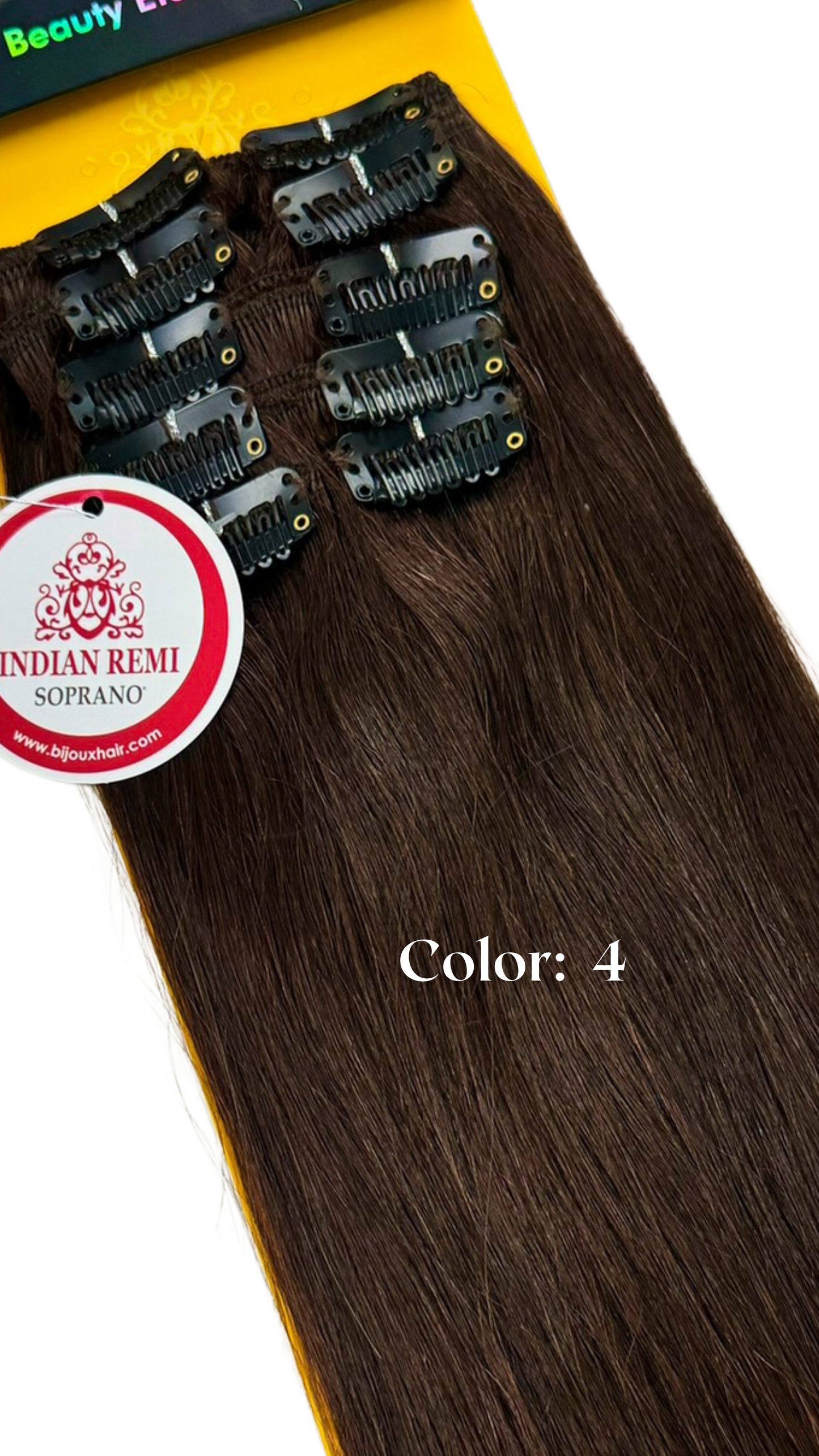 Indian Remy Clip  Soprano 100% Human Hair