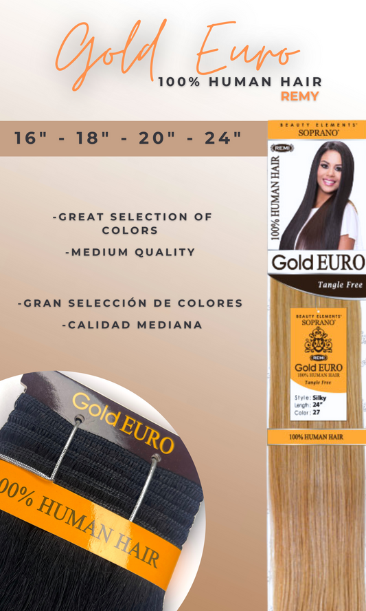 Soprano Gold Euro Remy 100% Human Hair